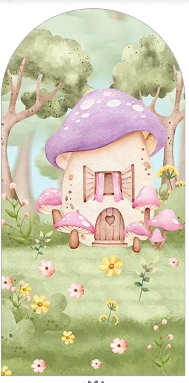 Capa Painel Romano Bosque Encantado Candy 2 - Sua Festa Pegue & Monte