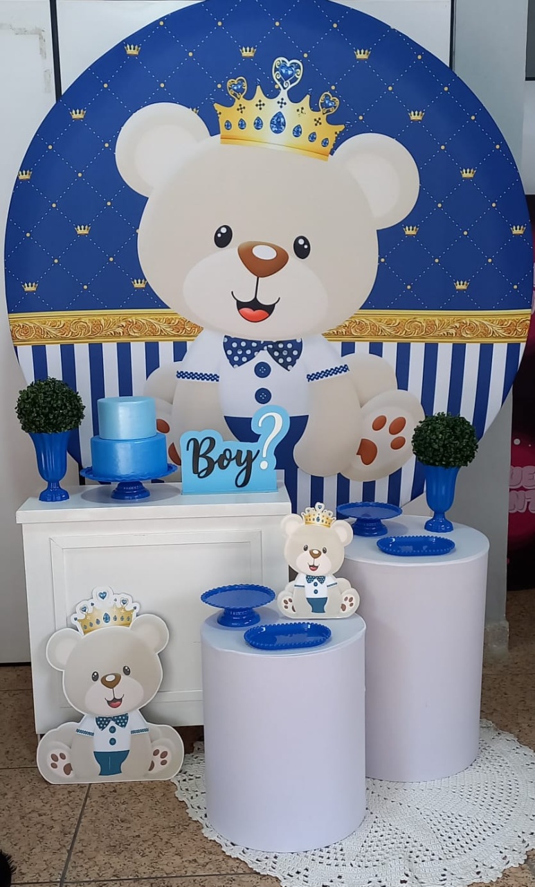 Kit Ursinho Principe  - Irmãs Festas Pegue e Monte 