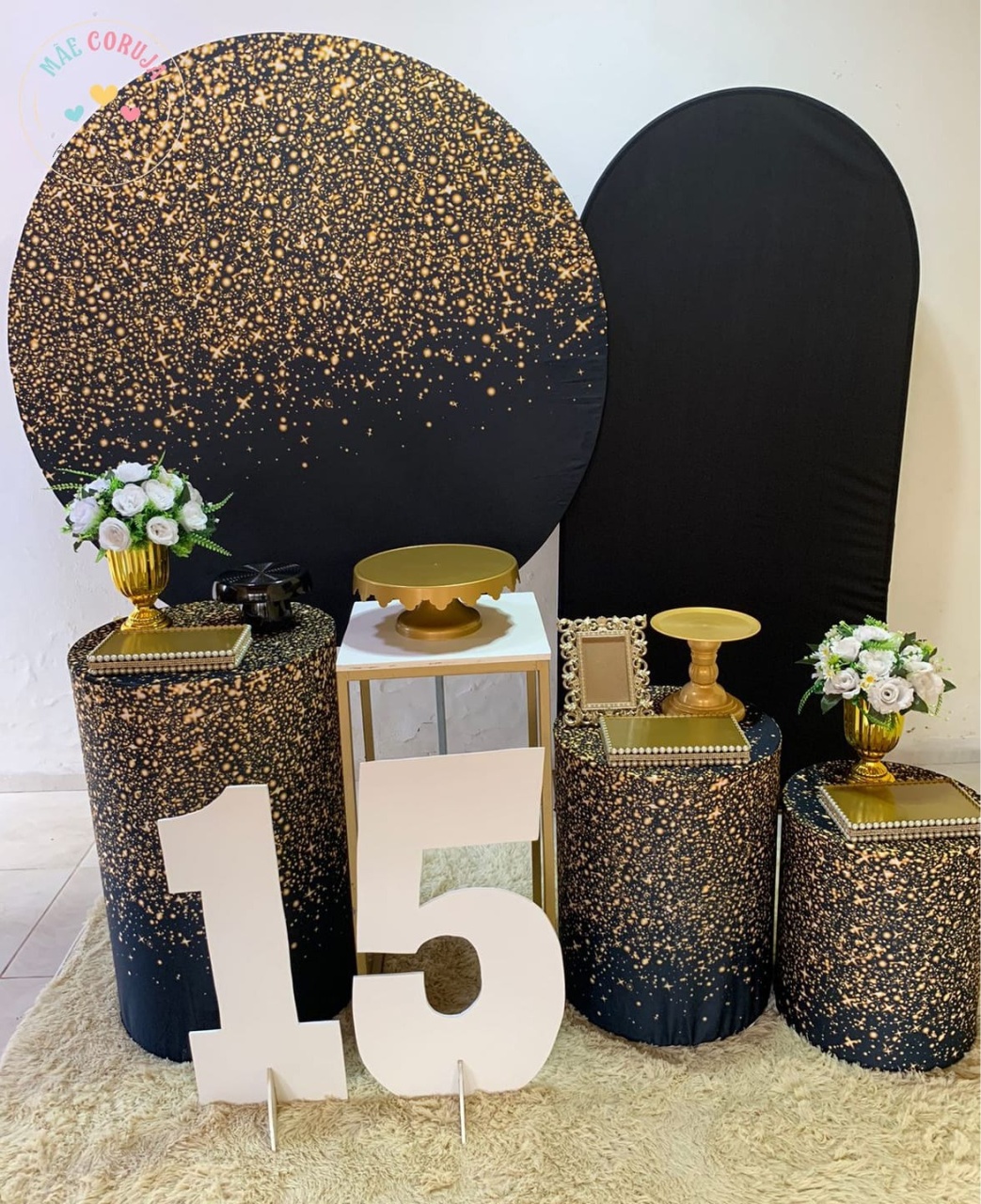 Glitter Preto E Dourado/ Kit Diamante 💎 - Kátia Campos