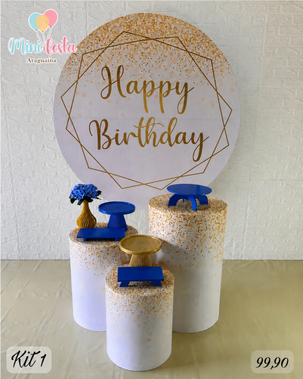 Happy Birthday Azul Royal 👸 / Kit 1 - Kátia Campos