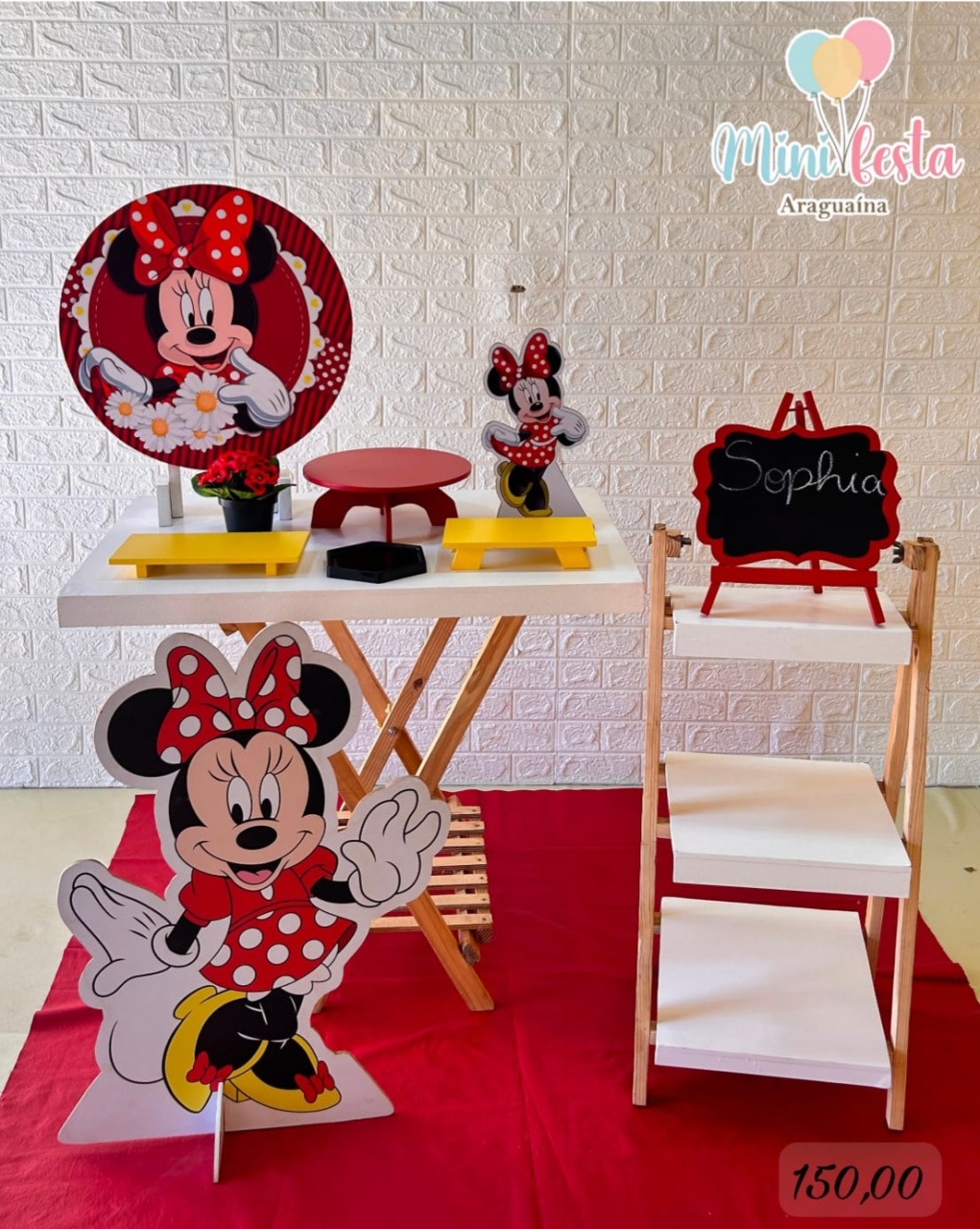 Minnie Vermelha👸 / Kit Míni Festa Luxo 🥳✨ ) - Mãe Coruja Pegue Monte 