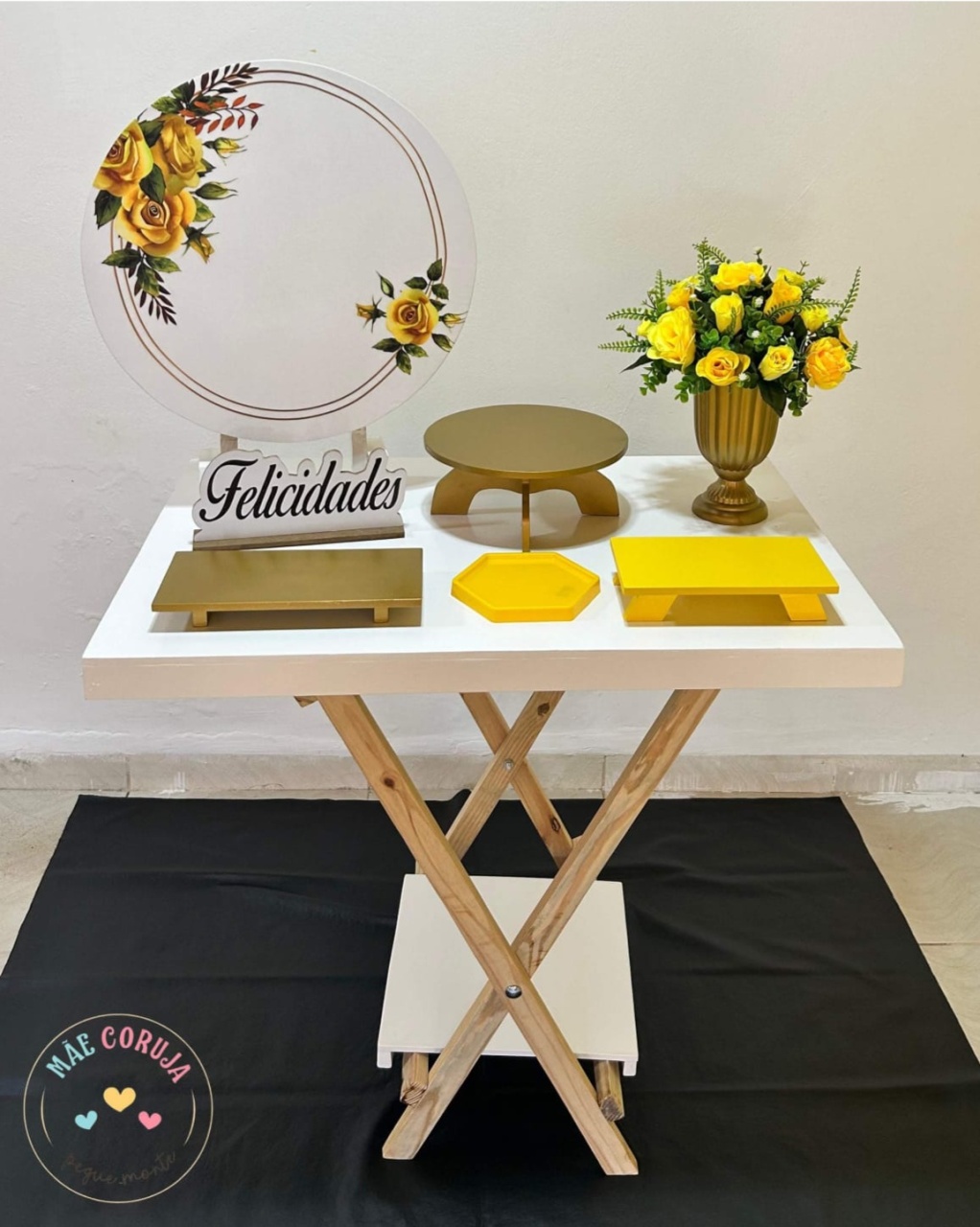 Floral Amarelo 👸 Kit 🎂 Só Bolinho - Mãe Coruja Pegue Monte 
