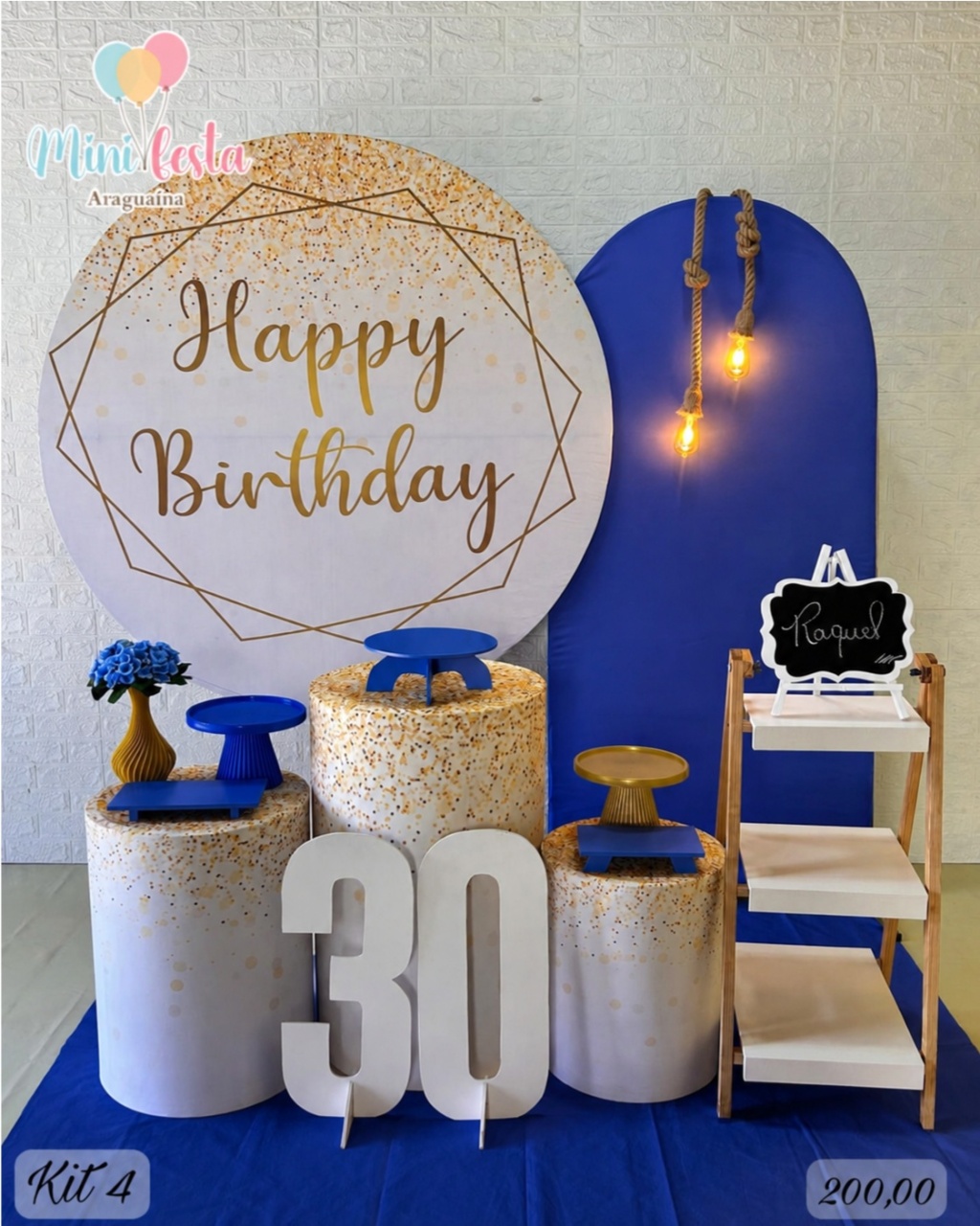 Happy Birthday Azul Royal 👸 / Kit 4🥈 - Kátia Campos