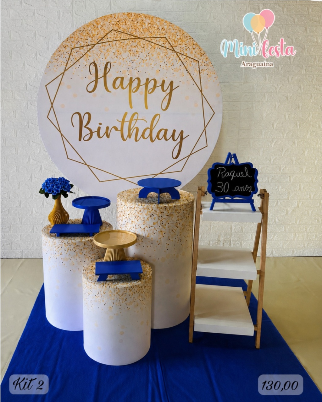 Happy Birthday Azul Royal 👸 / Kit 2 🥳 - Kátia Campos