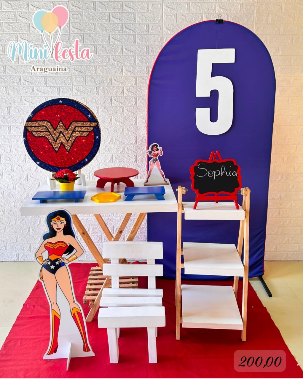 Mulher Maravilha / Kit Mini Festa Luxo 🥳✨ - Mãe Coruja Pegue Monte 