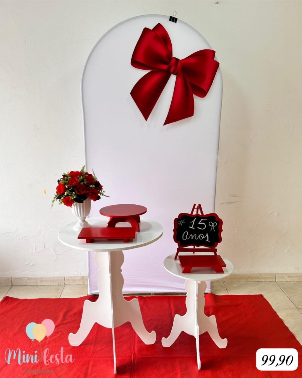Laço Vermelho 👸 / Kit 1 🎂 - Kátia Campos
