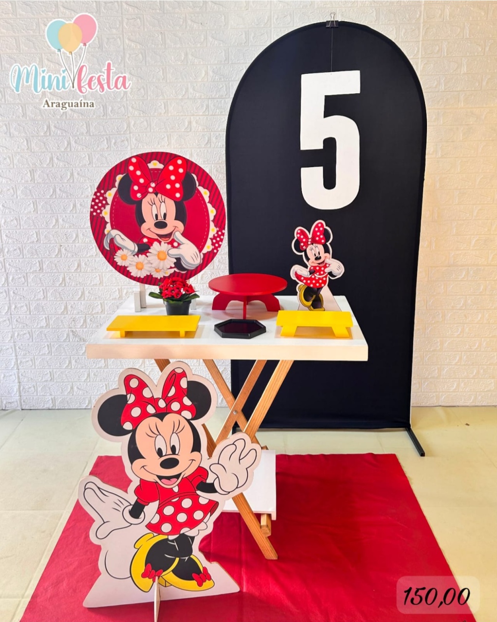 Minnie Vermelha 👸 / Kit Míni Festa Luxo 🥳✨ - Mãe Coruja Pegue Monte 