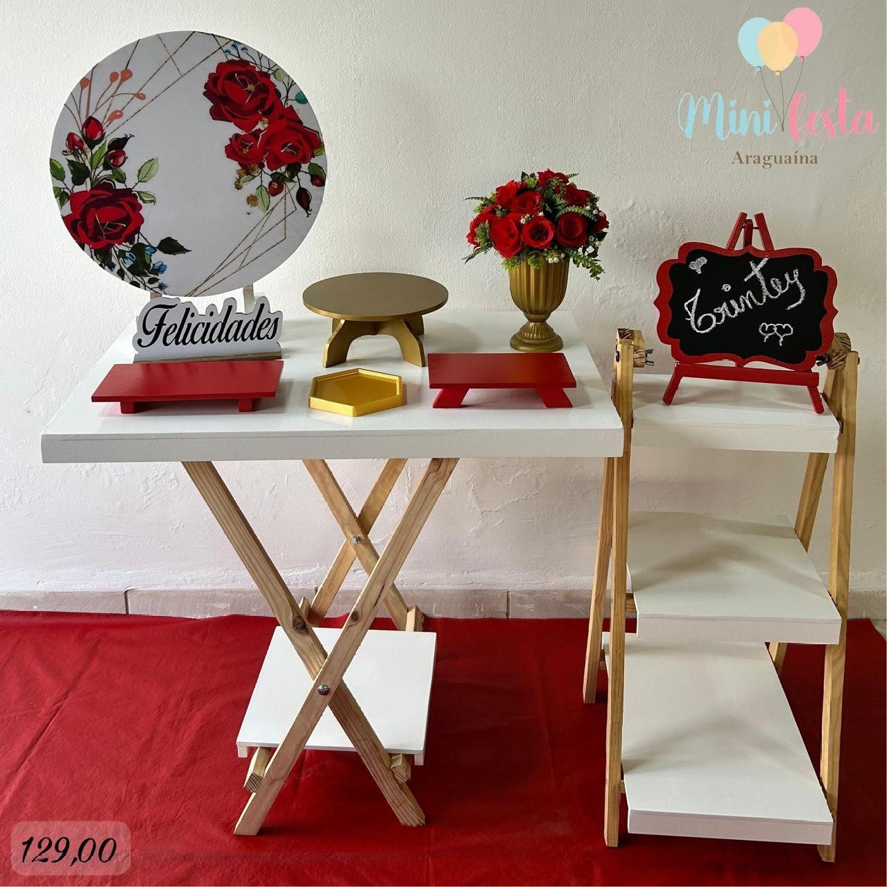 Floral Vermelho 👸/  Kit Mini Festa 🥳 - Kátia Campos