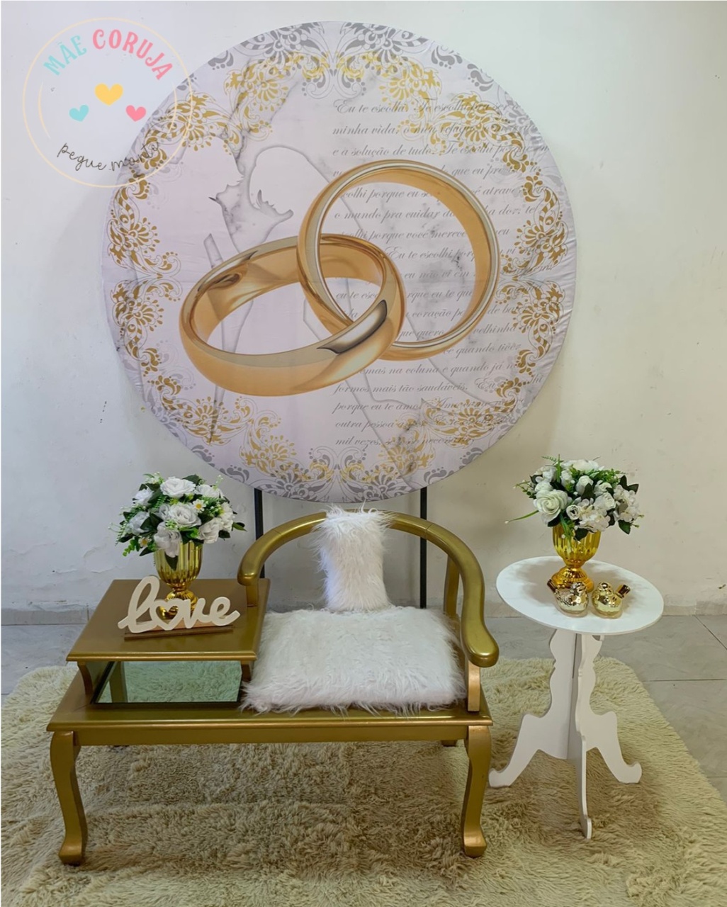 Cenário Casamento Branco 👸🤵/ Kit Bronze🥉 Luxo - Kátia Campos