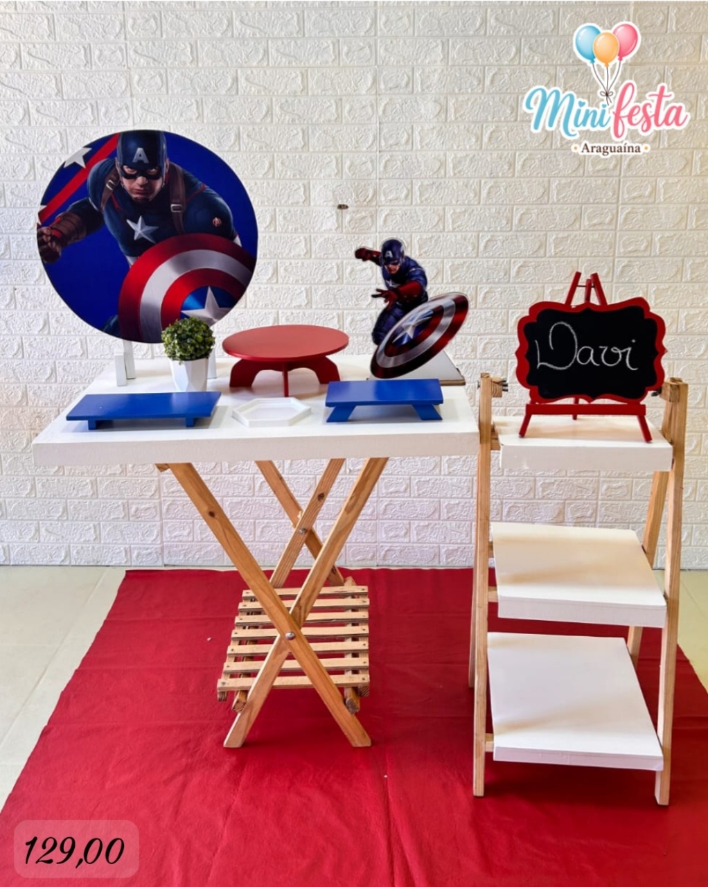 Capitão América 🤵 / Kit Mini Festa 🥳 - Mãe Coruja Pegue Monte 