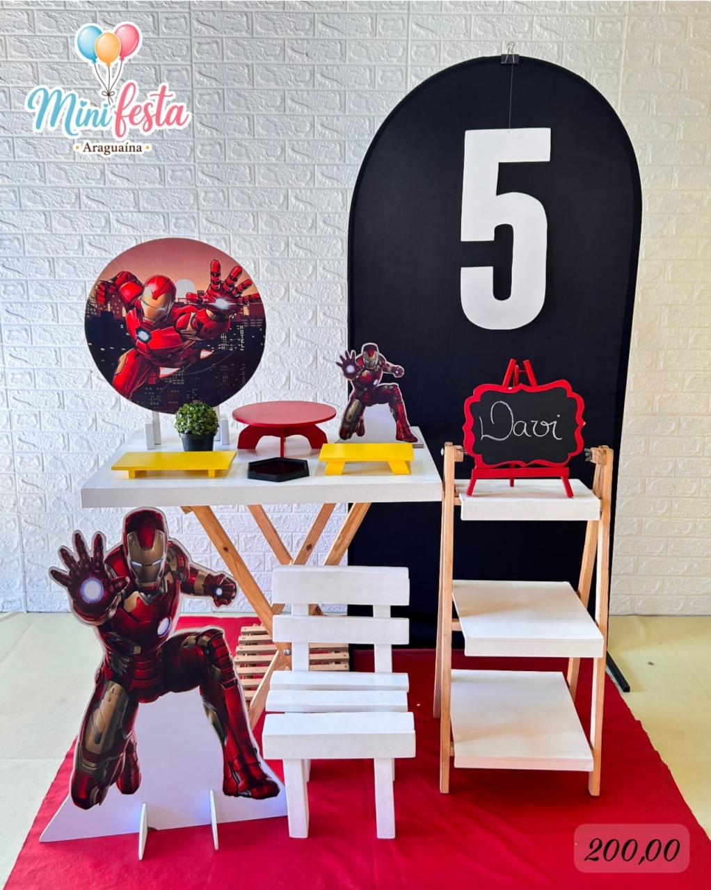 Homem de Ferro 🤵 / Kit Míni Festa Luxo 🥳✨ - Mãe Coruja Pegue Monte 