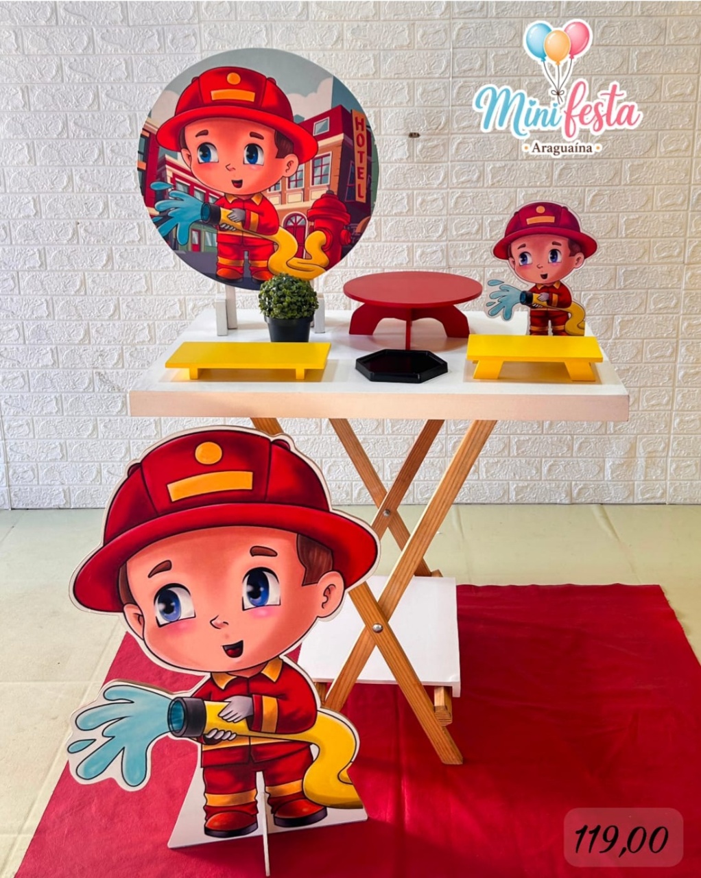 Bombeiro 🤵 / Kit Só Um Bolinho Luxo 🎂✨ . - Mãe Coruja Pegue Monte 