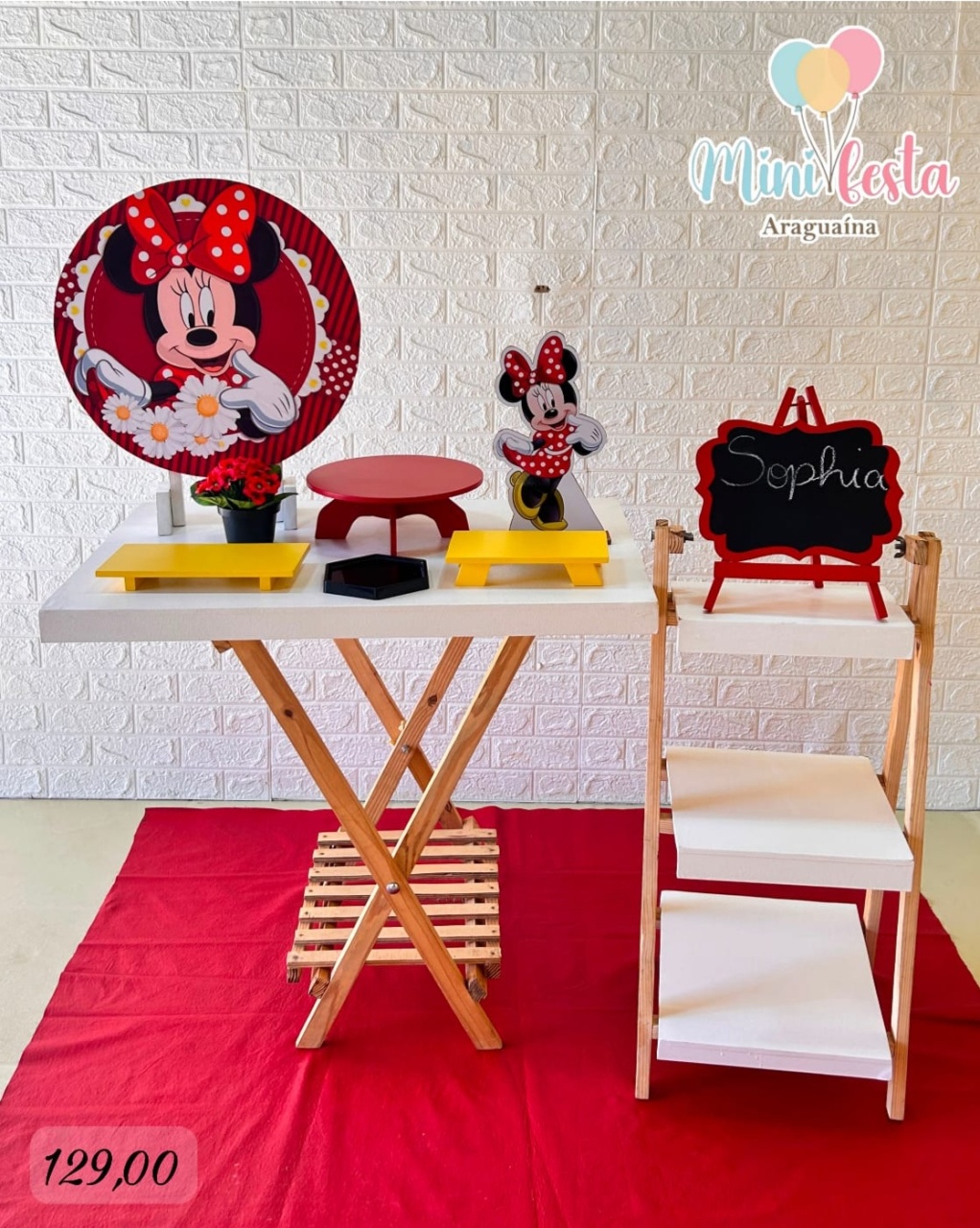 Minnie Vermelha👸 / Kit Míni Festa 🥳 - Mãe Coruja Pegue Monte 