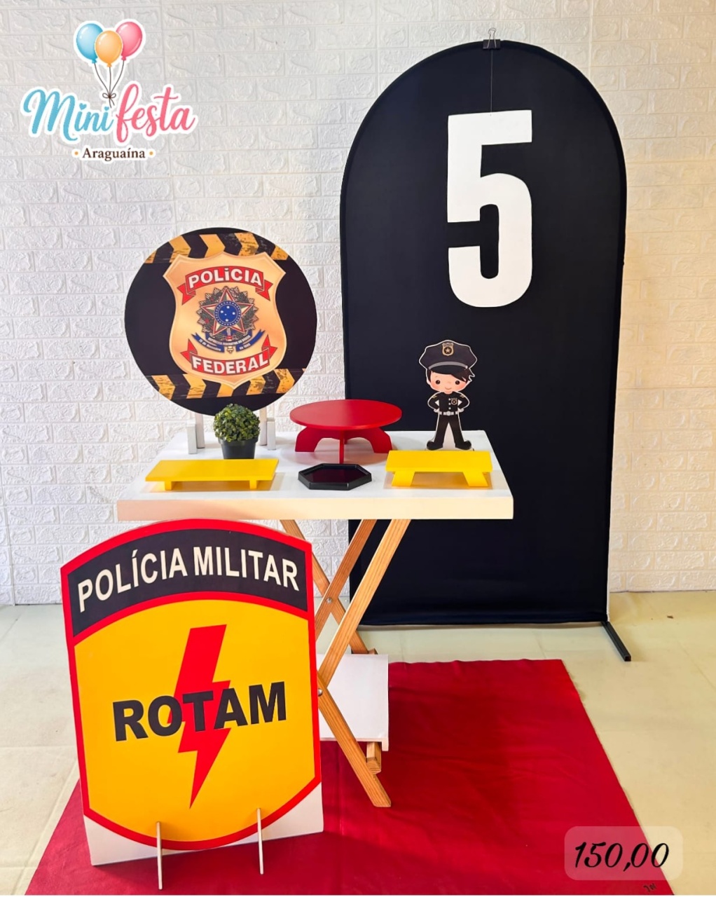 Polícia Rotam 🤵 / Kit Míni Festa Luxo 🥳✨.. - Mãe Coruja Pegue Monte 