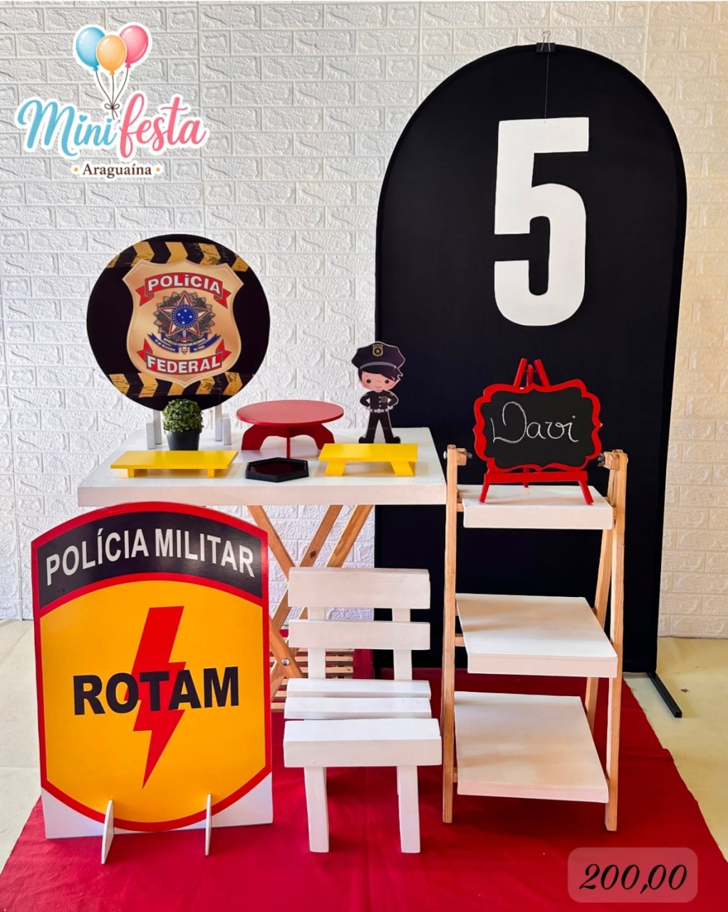Polícia Rotam 🤵 / Kit Míni Festa Luxo 🥳✨ - Mãe Coruja Pegue Monte 