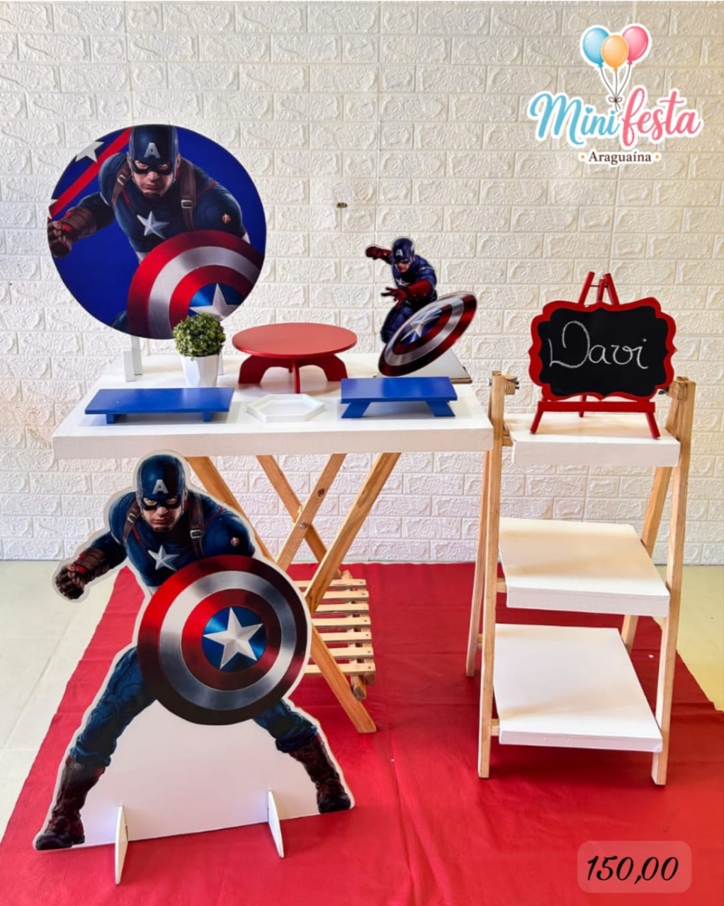Capitão América 🤵 / Kit Mini Festa Luxo (Cópia 1) - Mãe Coruja Pegue Monte 