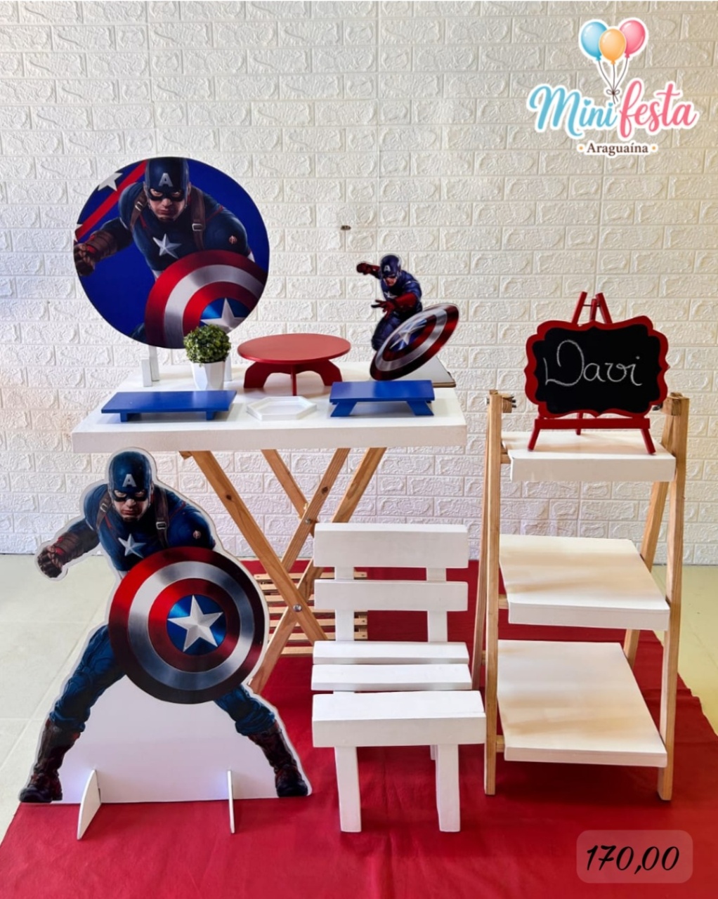 Capitão América 🤵 / Kit Mini Festa Luxo - Mãe Coruja Pegue Monte 