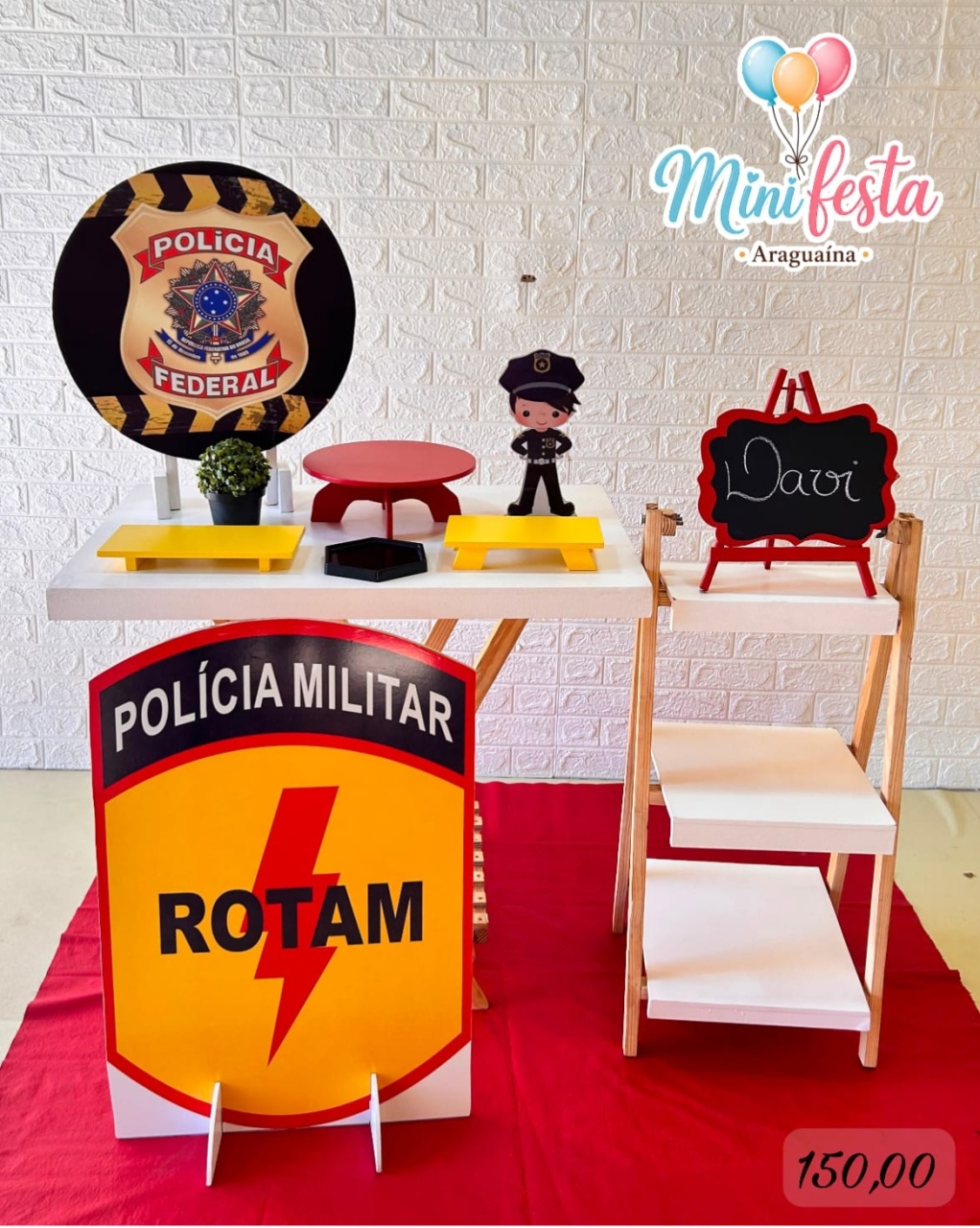 Polícia Rotam 🤵 / Kit Míni Festa Luxo 🥳 - Mãe Coruja Pegue Monte 