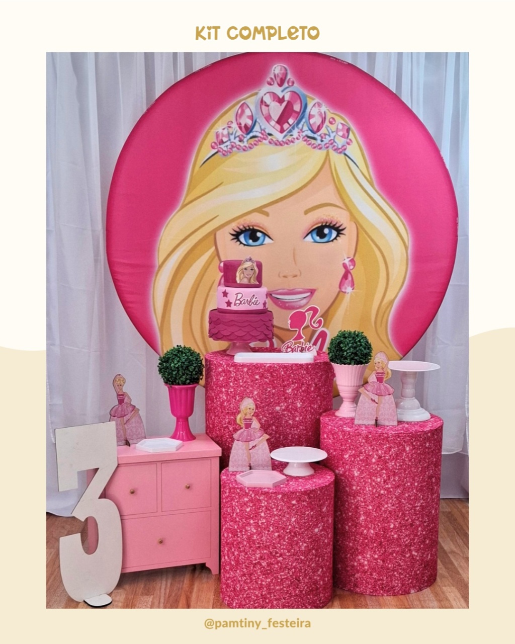 Kit Completo  Barbie  - Pamtiny Festeira 