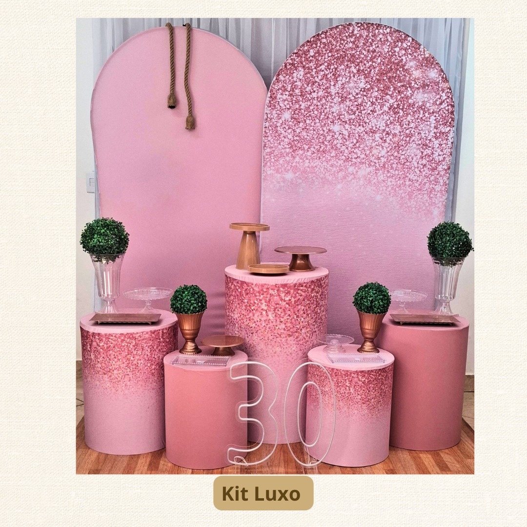 Kit Luxo Romano Rose Gold   - Pamtiny Festeira 