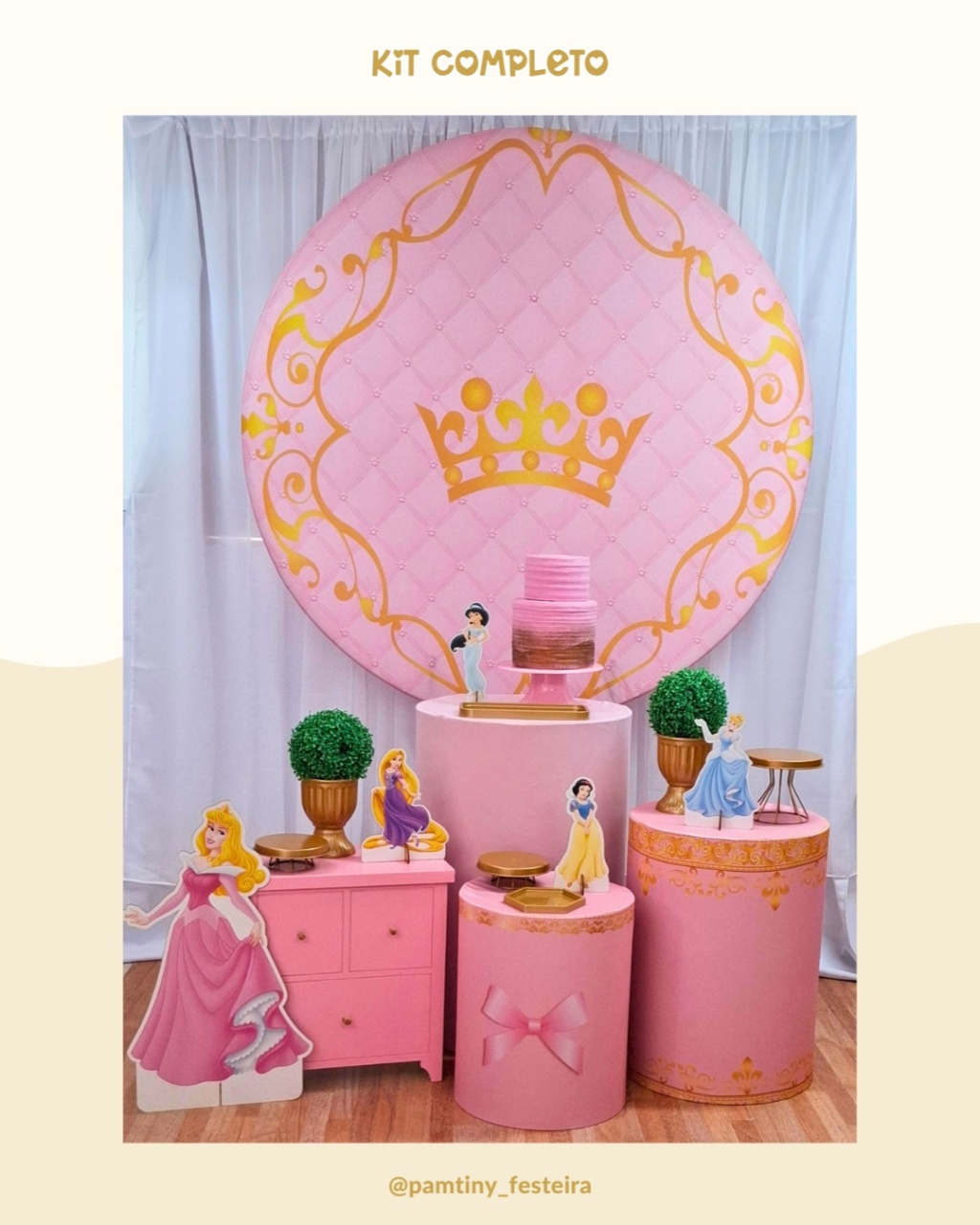 Kit  Completo Princesas Realeza   - Pamtiny Festeira 