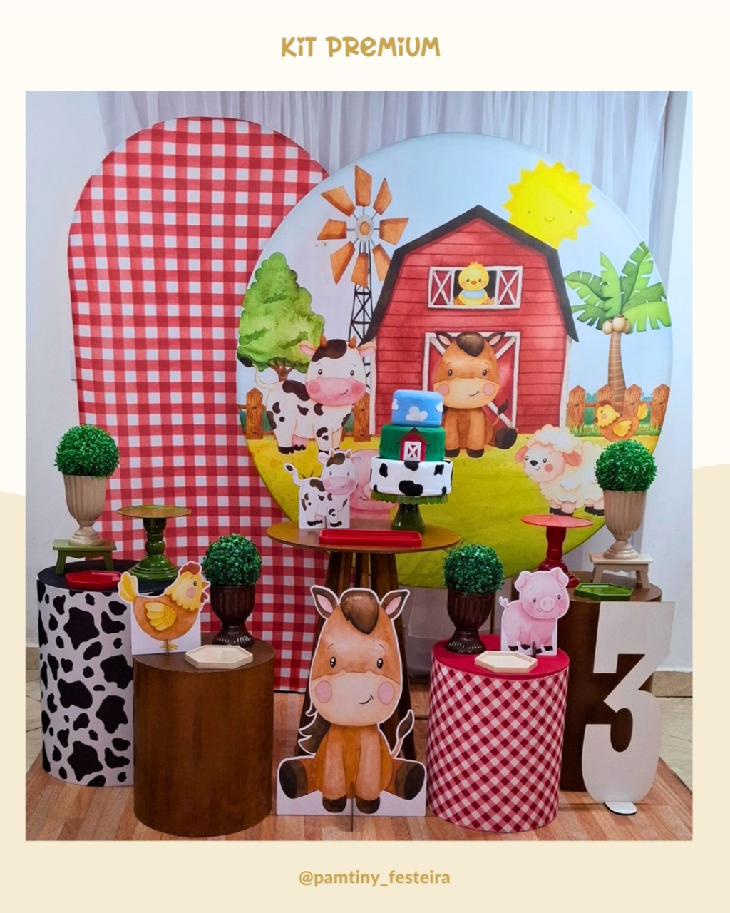 Kit Premium Fazendinha Rustica - Pamtiny Festeira 