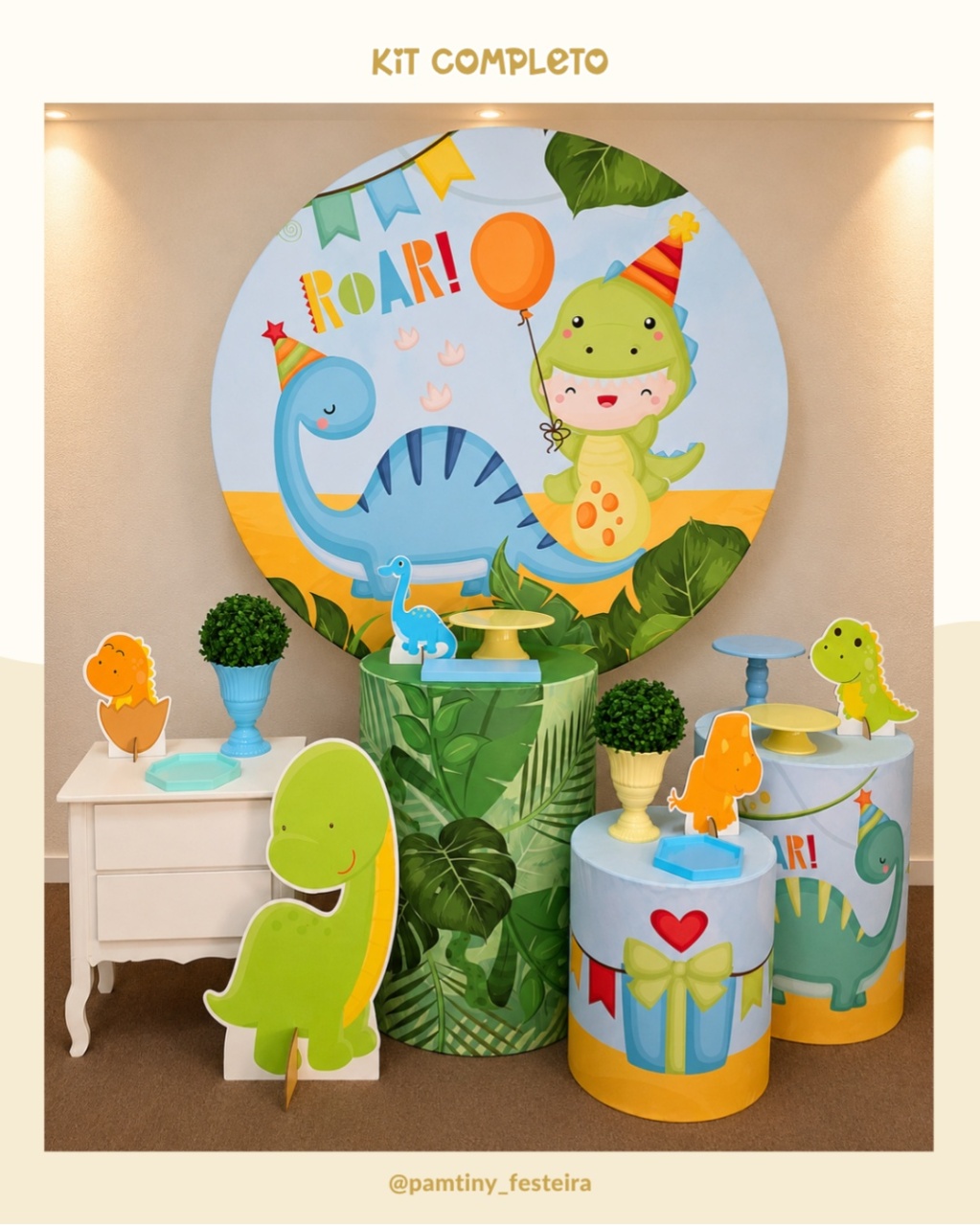 Kit Completo Dino Baby 02 - Pamtiny Festeira 