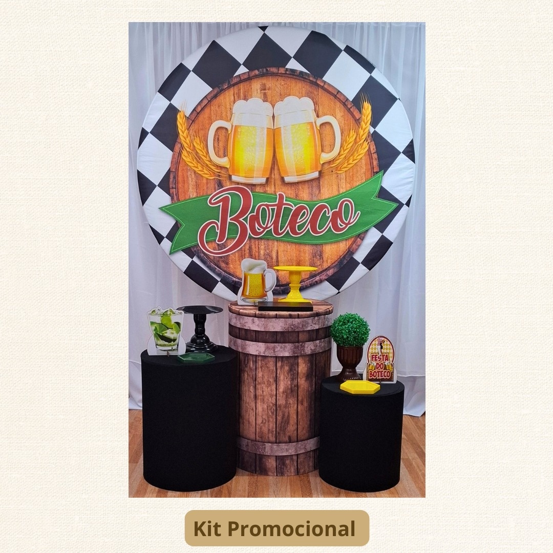 Kit Promocional  Boteco Mesa Ferro  - Pamtiny Festeira 