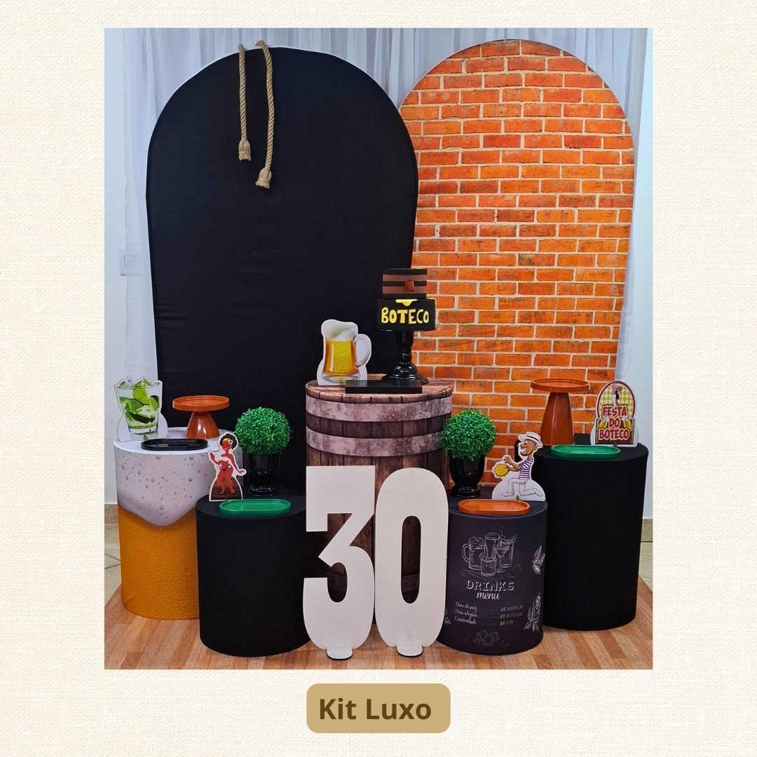 Kit Luxo Boteco Tijolinho - Pamtiny Festeira 