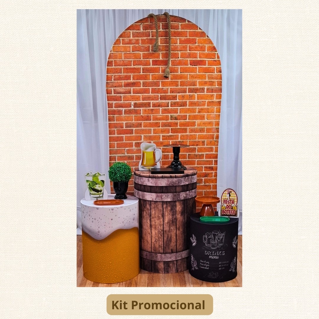 Kit Promocional Boteco Tijolinho   - Pamtiny Festeira 