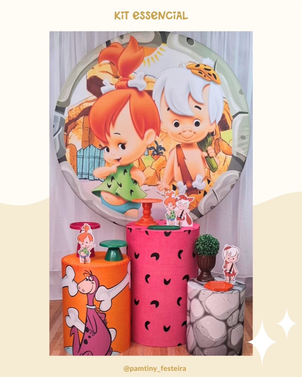 Kit Essencial  Pedrita E Bambam  - Pamtiny Festeira 