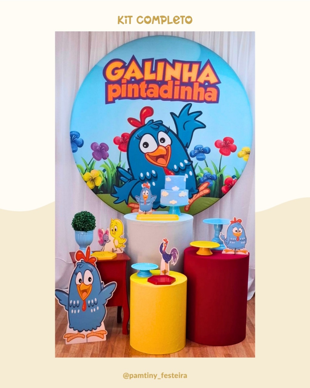 Kit Completo Galinha Pintandinha - Pamtiny Festeira 