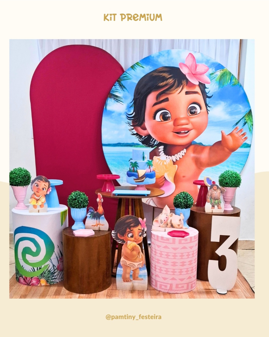 Kit Premium Moana Baby Rustico - Pamtiny Festeira 