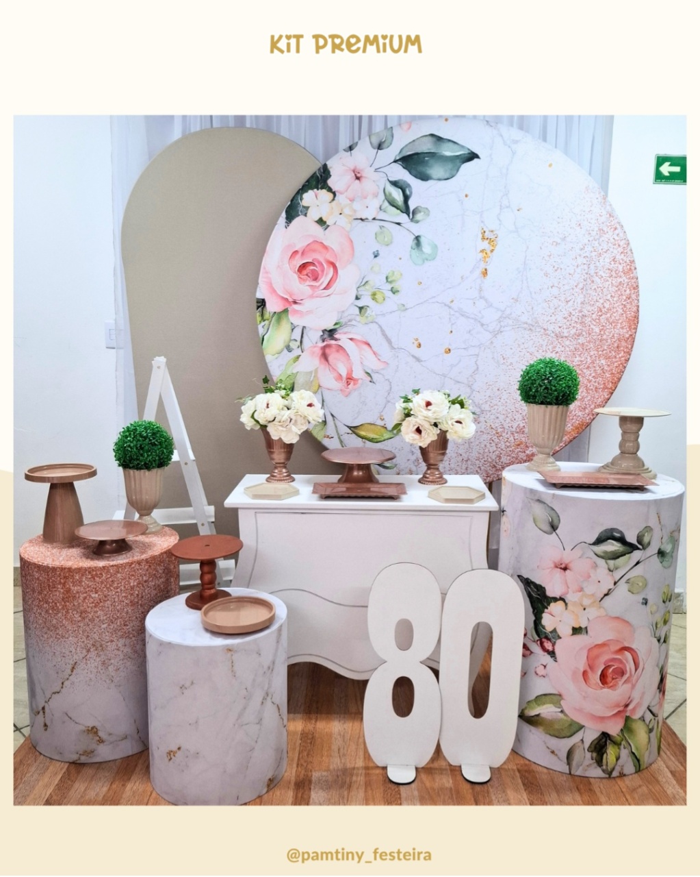 Kit Premium Floral Rose - Pamtiny Festeira 