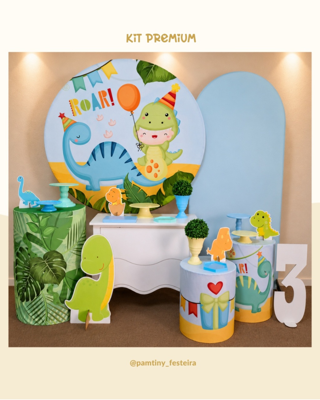 Kit Premium Dino Baby 02 - Pamtiny Festeira 