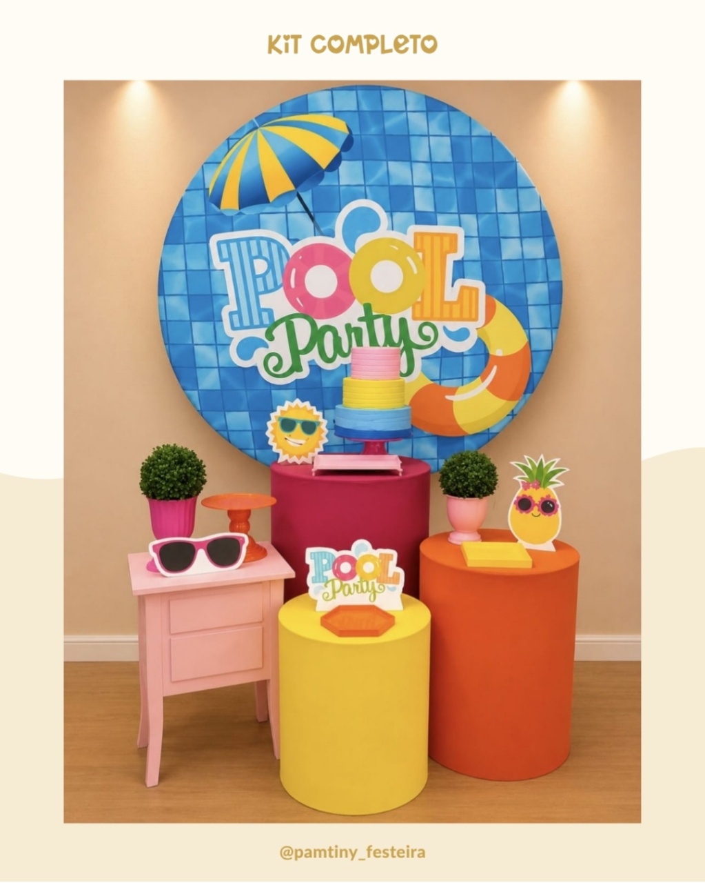 Kit Completo Pool Party - Pamtiny Festeira 