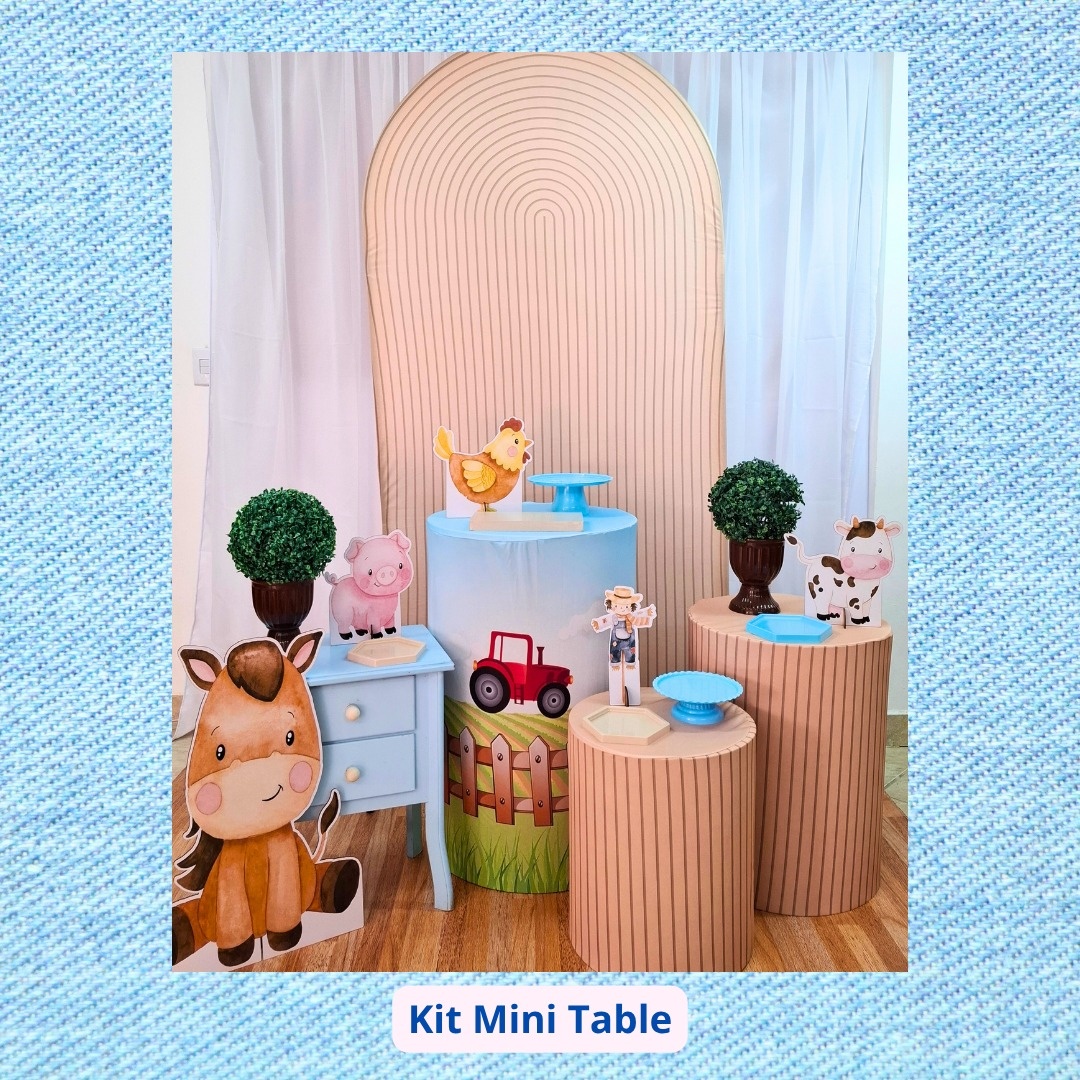 Kit Mini Table Fazendinha Menino Romano  - Pamtiny Festeira 
