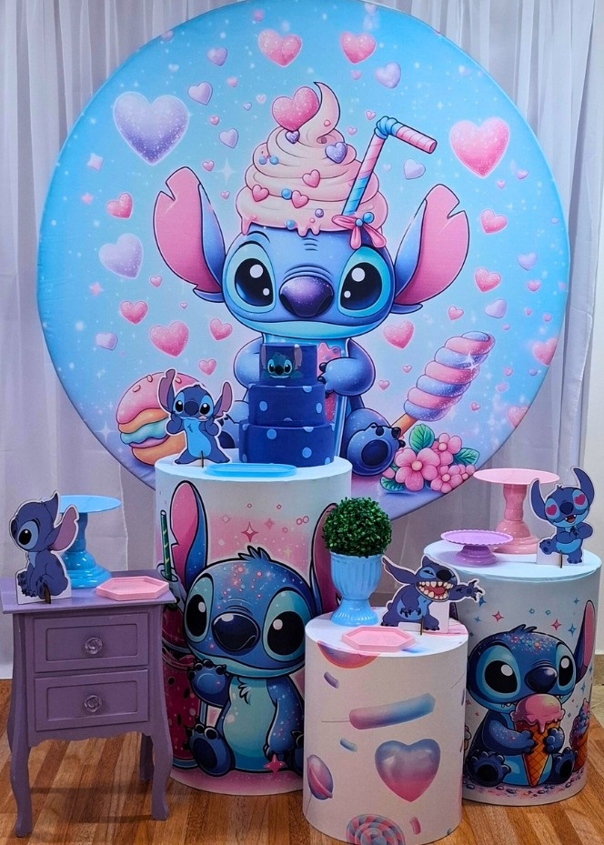 Kit Mini Table Stich Sorvete  - Pamtiny Festeira 