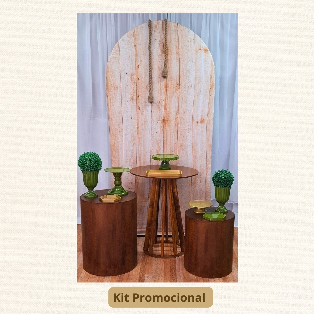 Kit Promocional Casamento/Noivado  Verde Oliva E Marrom  - Pamtiny Festeira 