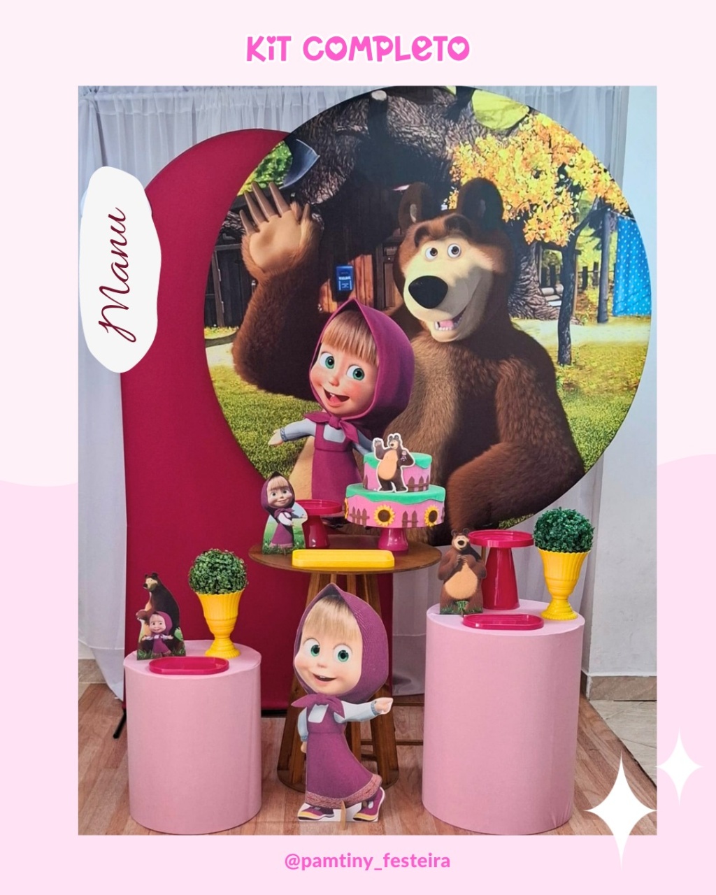 Kit Completo Marsha E O Urso ( Coleção Clássicos) - Pamtiny Festeira 