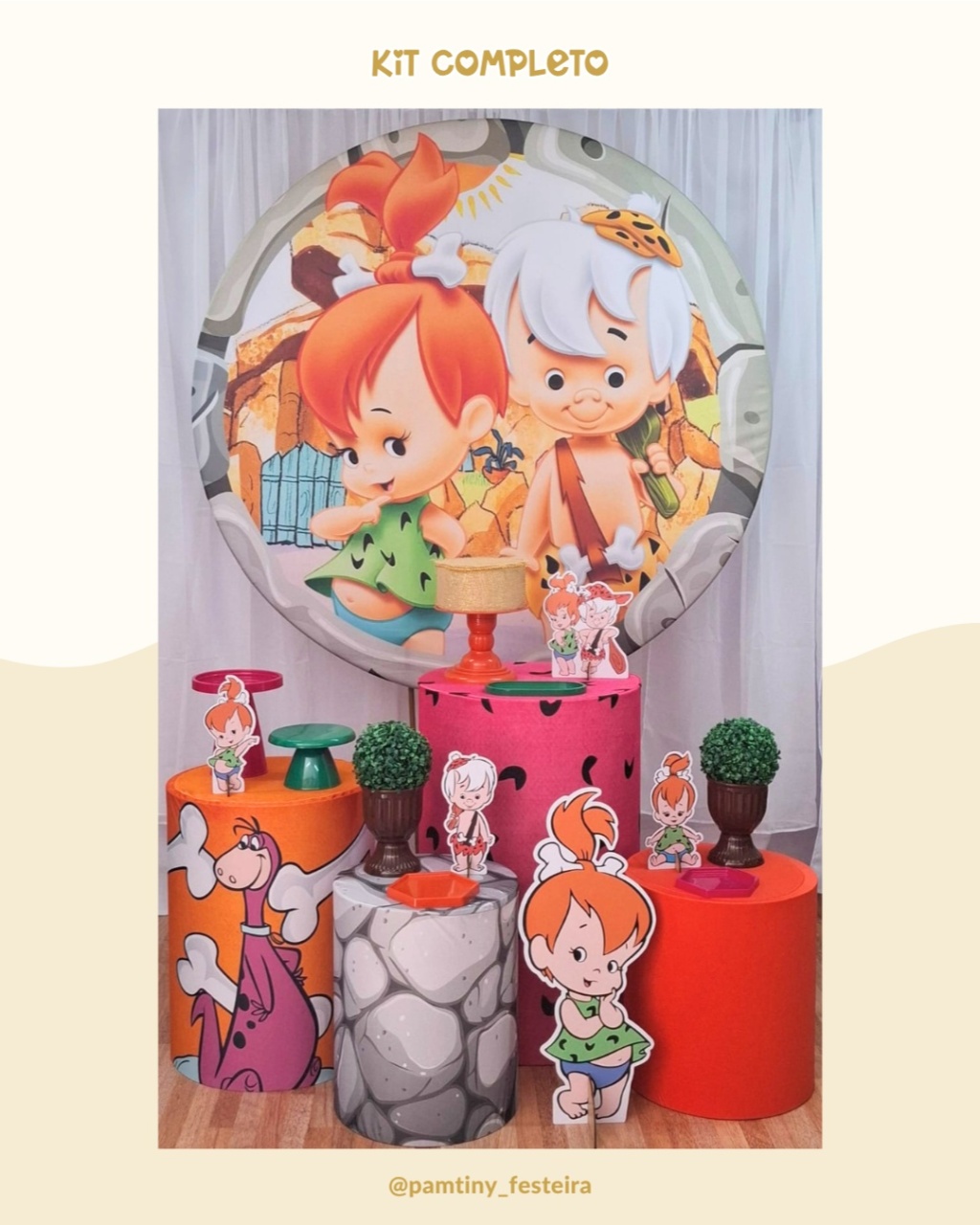 Kit Completo Pedrita E Bambam - Pamtiny Festeira 