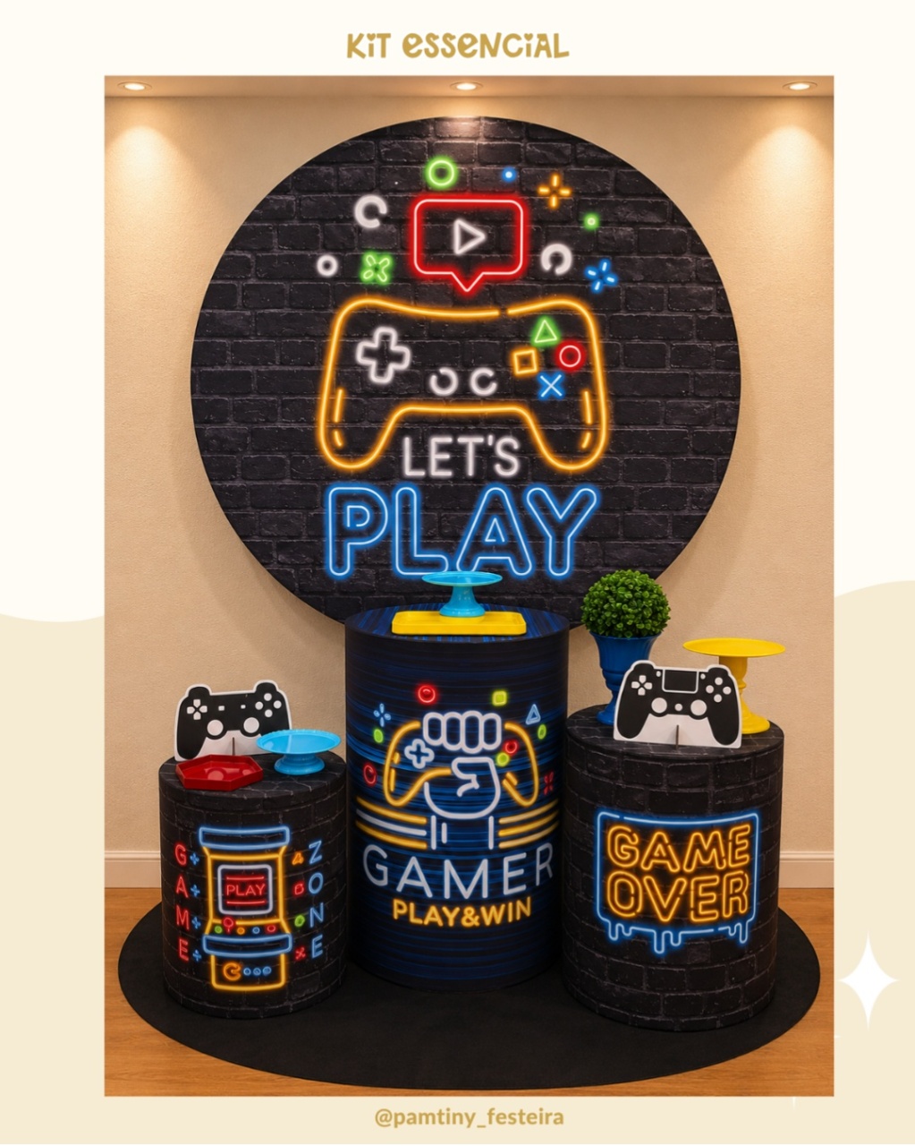 Kit Essencial Videogame - Pamtiny Festeira 