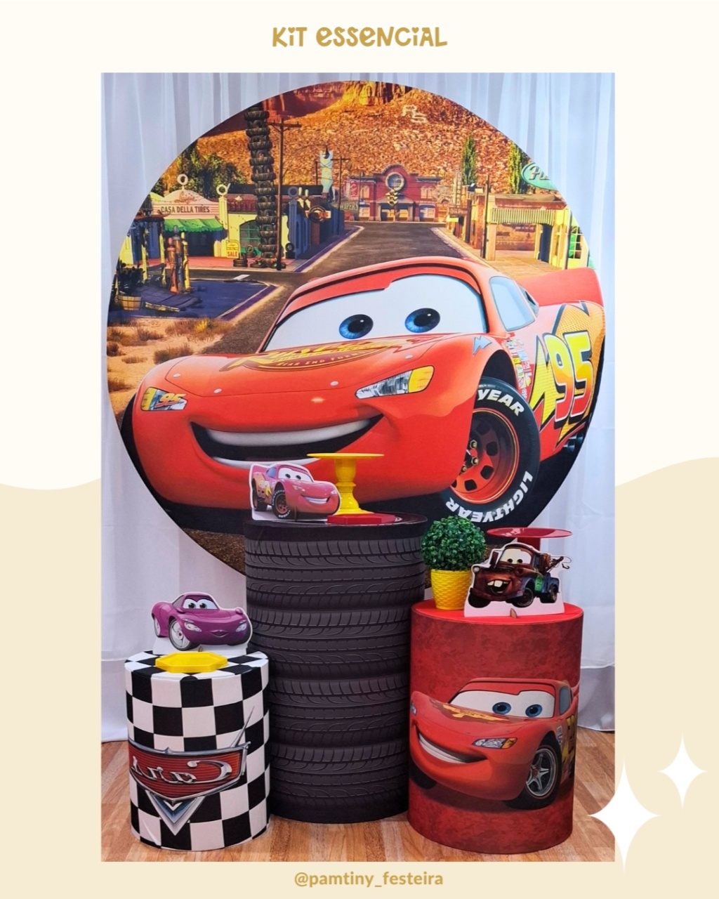 Kit Essencial Carros Disney  - Pamtiny Festeira 