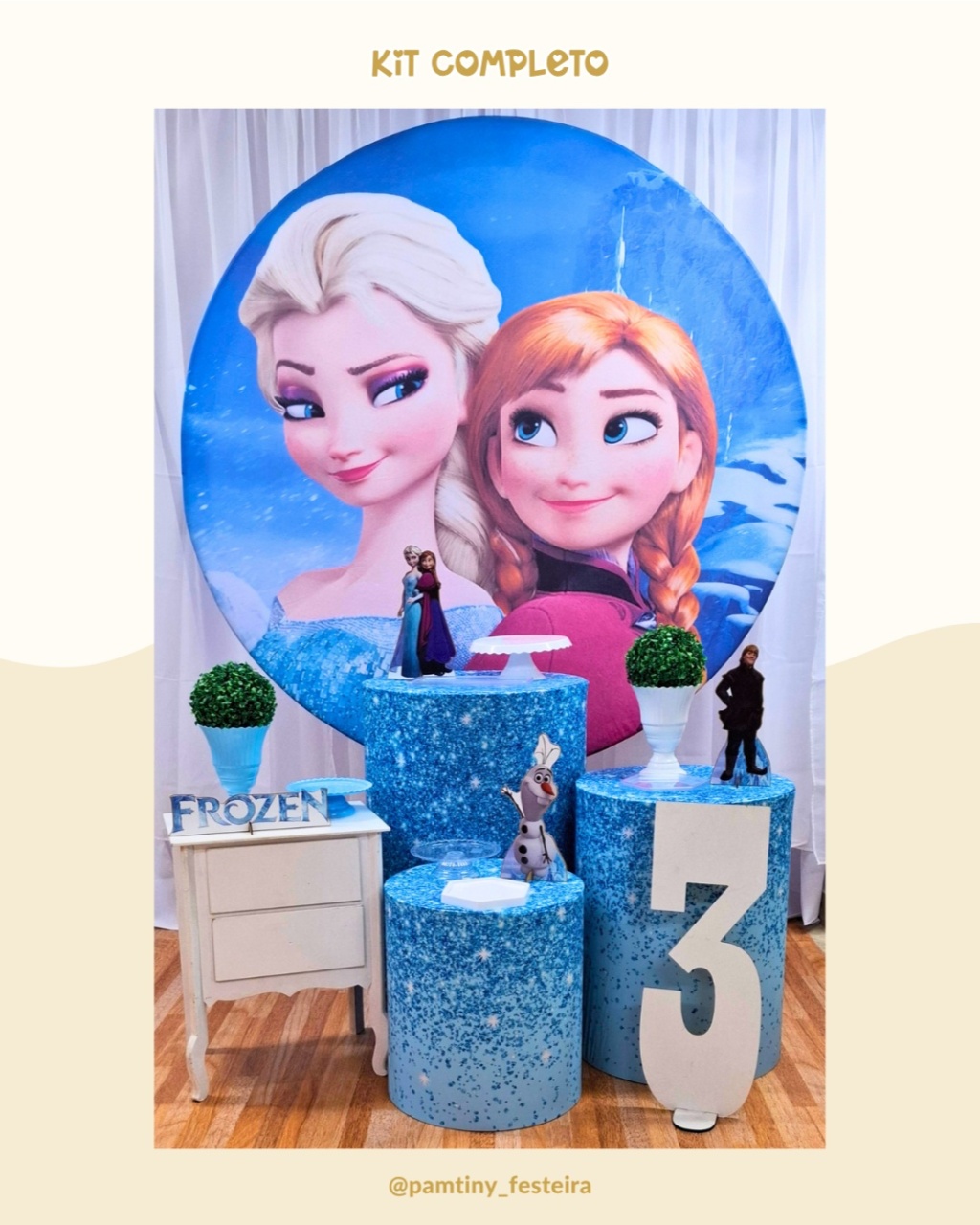 Kit Completo Table Frozen  - Pamtiny Festeira 