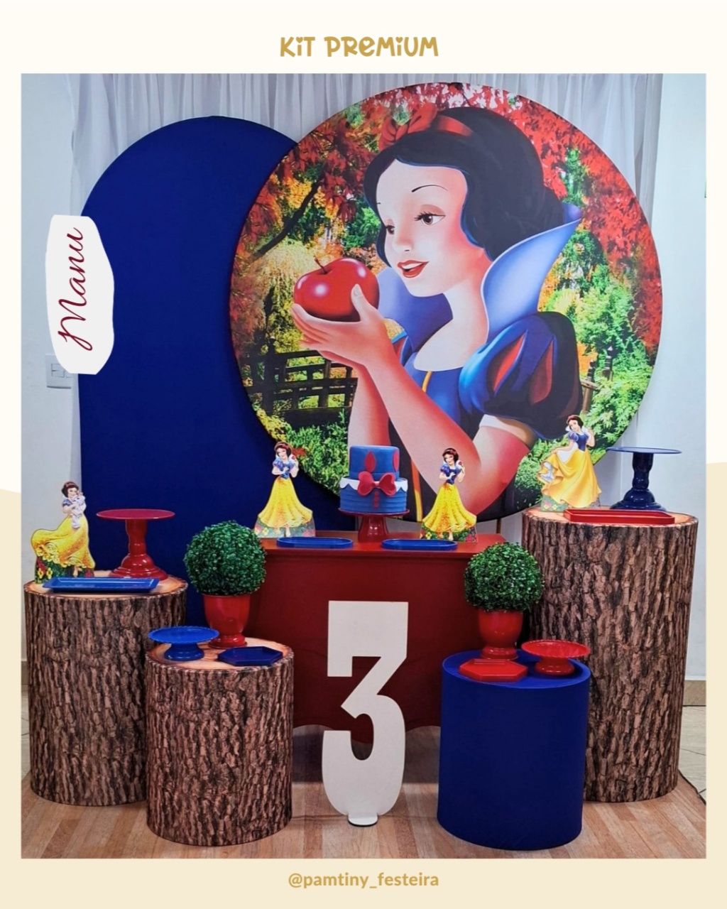 Kit Premium Branca de Neve ( Coleção  Clássicos) - Pamtiny Festeira 