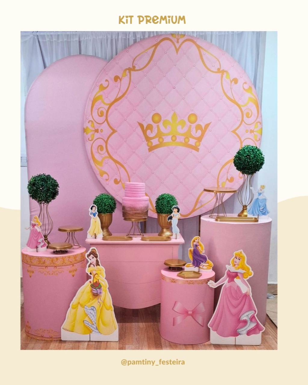 Kit  Premium Princesas Realeza  - Pamtiny Festeira 