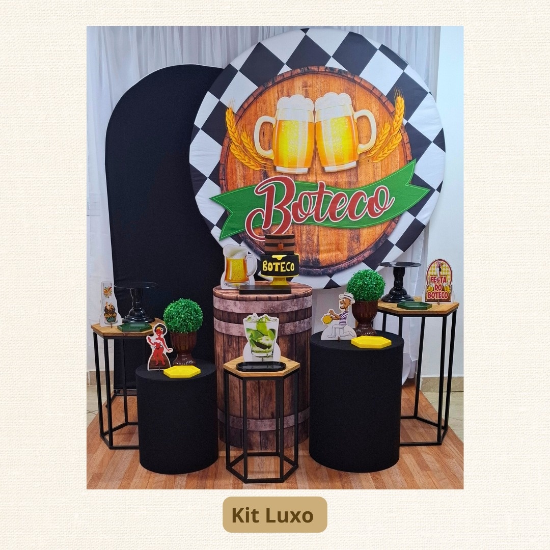Kit Luxo Boteco Mesa Ferro - Pamtiny Festeira 