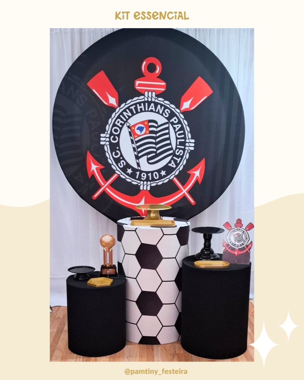 Kit Essencial Futebol Corinthians - Pamtiny Festeira 