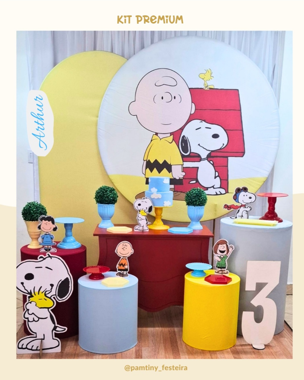 Kit Premium Snoppy - Pamtiny Festeira 