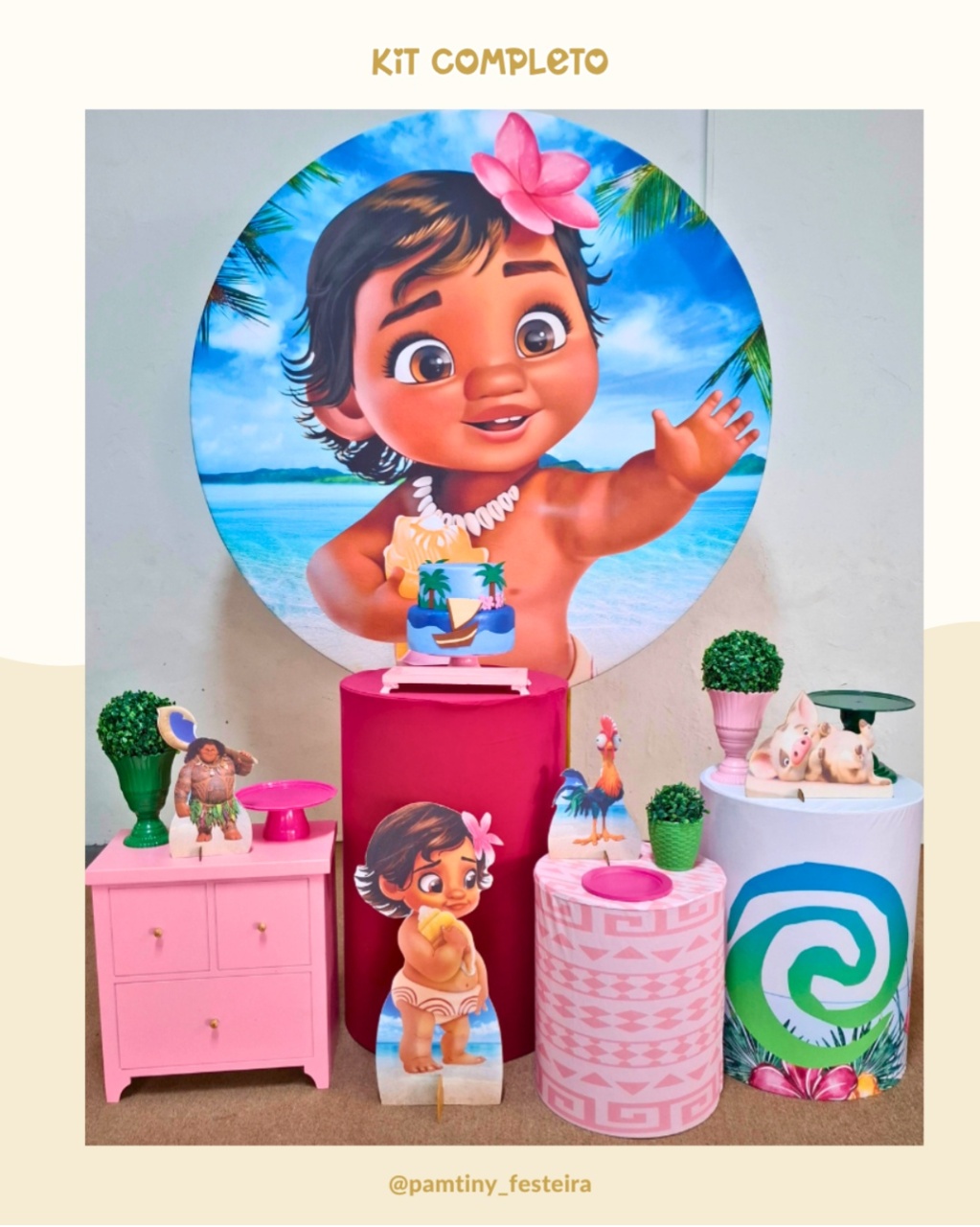 Kit Completo Moana Baby - Pamtiny Festeira 